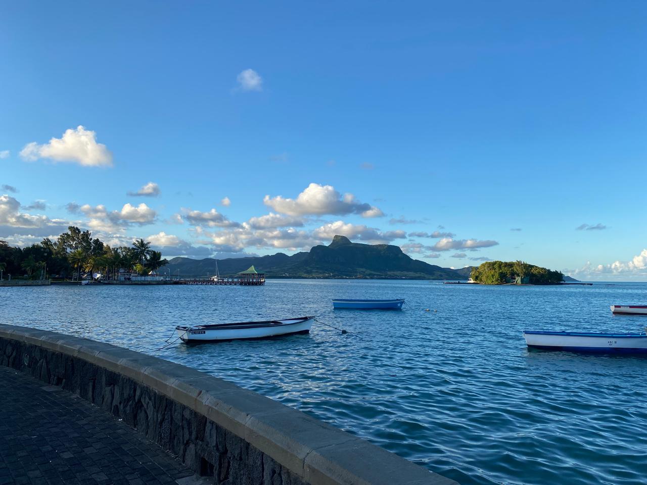 Mountain and lagoon view